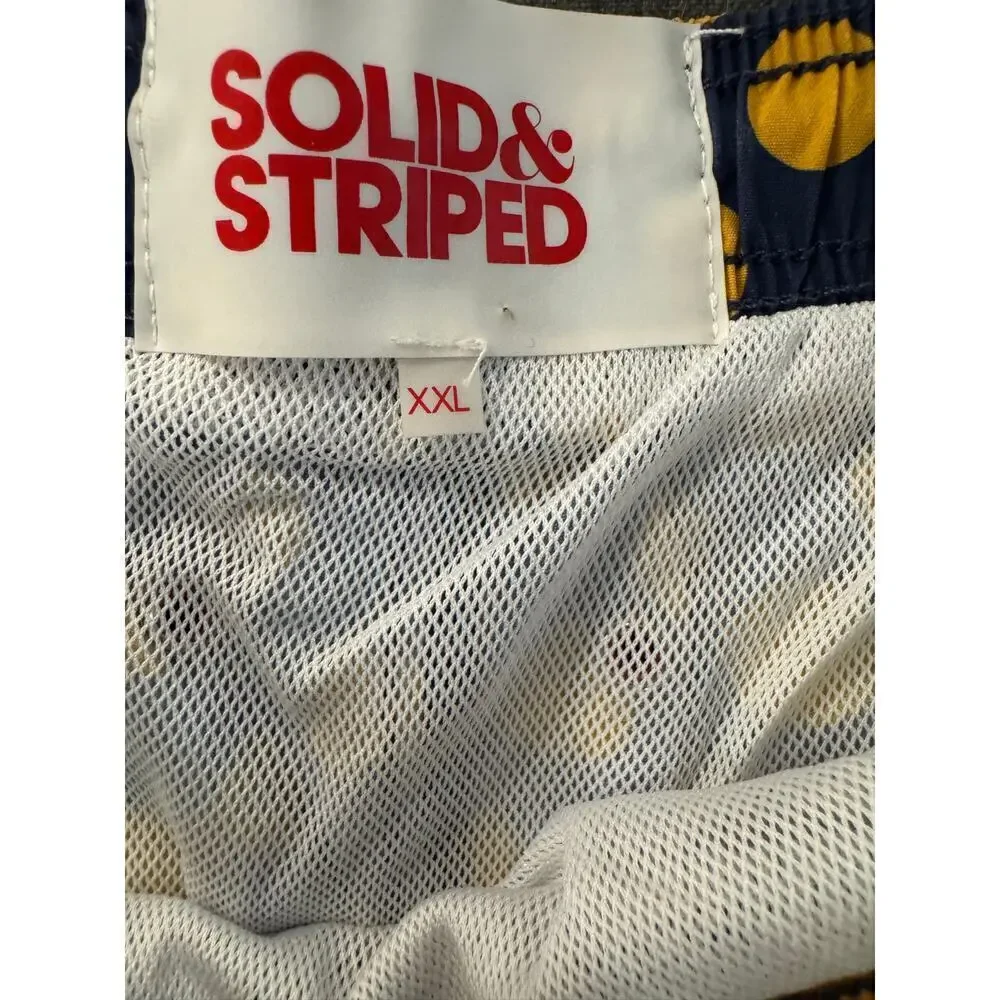 Solid & Striped Navy Orange Ombre Polka Dot The Classic Swim Trunks Size XXL